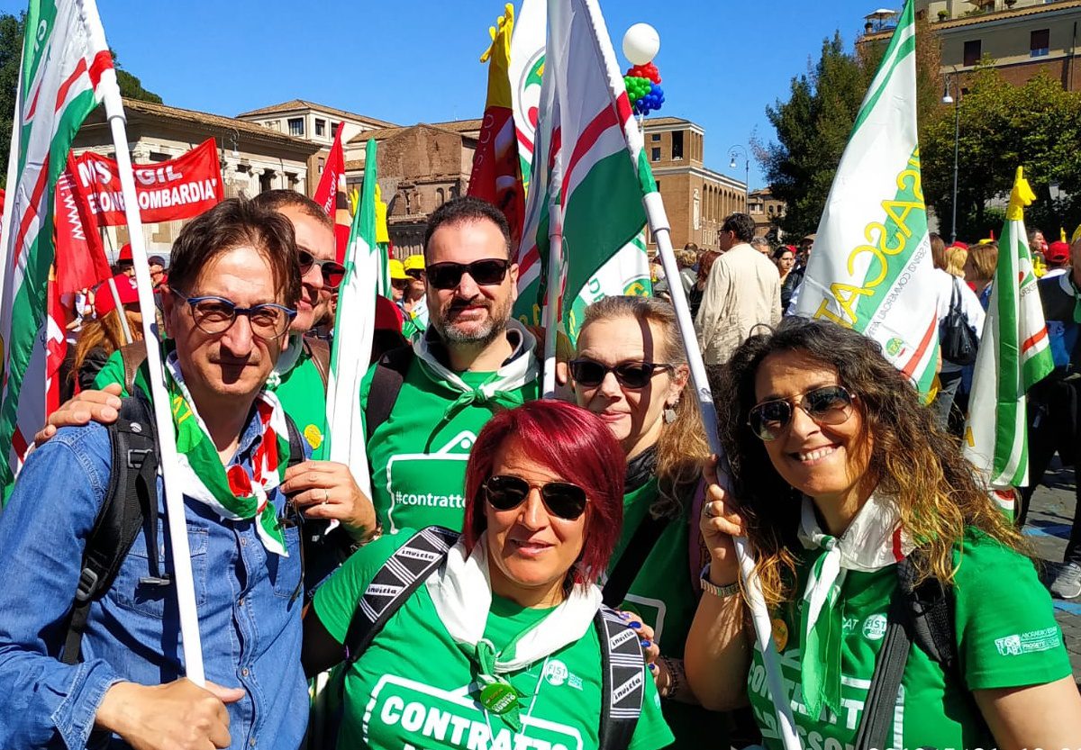fisascat cisl in piazza a Roma