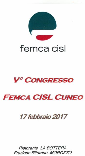 Femca Cisl Cuneo - V Congresso provinciale