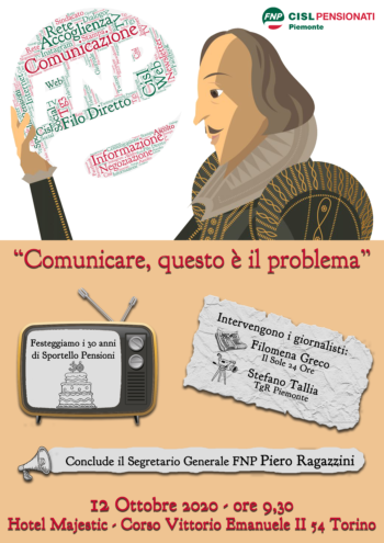 Lunedì 12 ottobre il Seminario Fnp Piemonte “Comunicare, questo è il problema”
