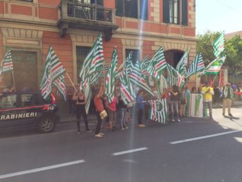 Multiservizi e turismo, presidio a Biella nel giorno dello sciopero