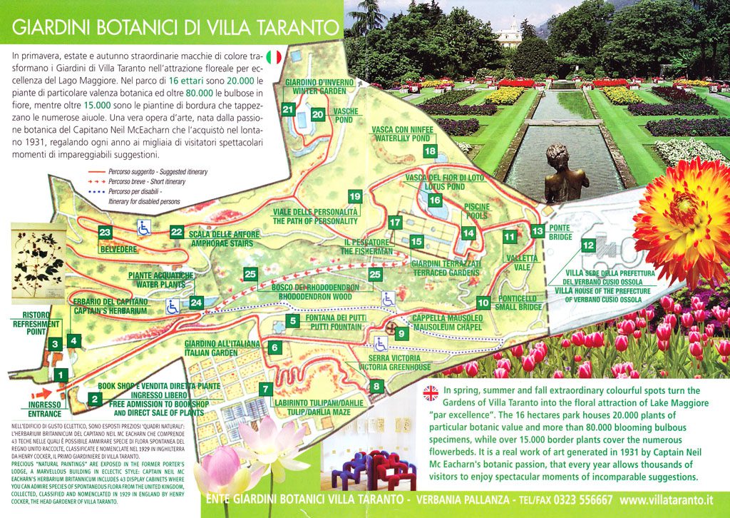 mappa villa taranto