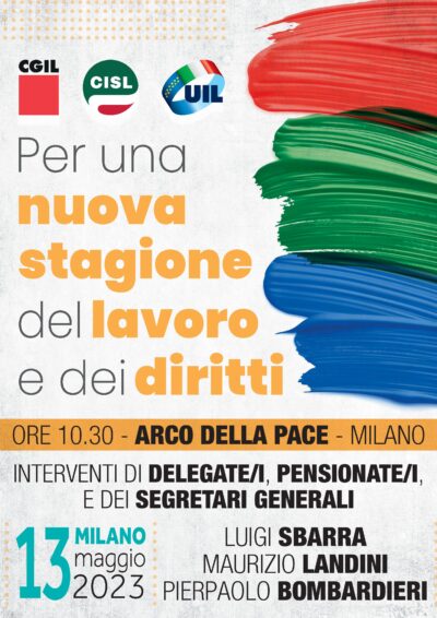 manifestazione interregionale unitaria Milano 13 maggio 2023