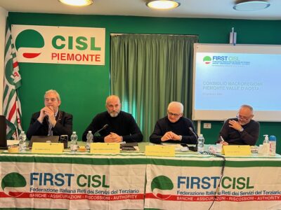 Consiglio generale First macroregione Piemonte-Vda con in segretari Testa, Colombani e Caretti